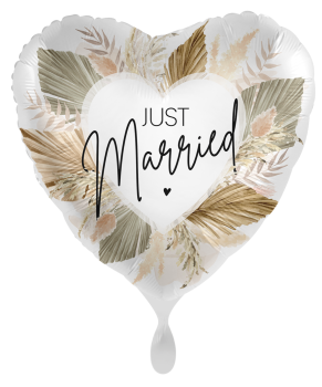 Folienballon - Just Married, Boho Design - ø 43cm